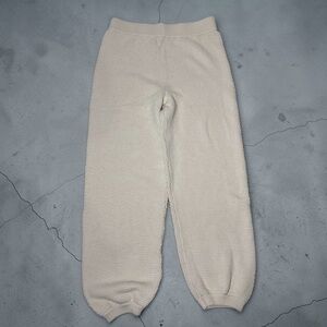 Free People Beach Knit Hailee Barrel Leg Pull on Pants - Ivory - M